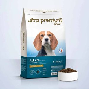 Chien adulte de taille moyenne 10 à 30kg  Croquettes super premium – 12kg