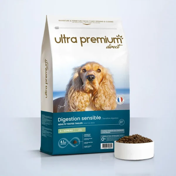 LG1208-new.webp Chien sensible toutes tailles Croquettes super premium – Agneau et riz –12kg