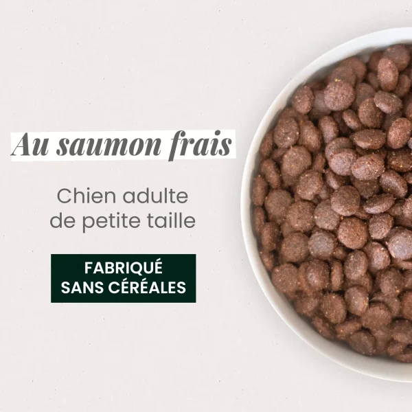 NATD0704-2.webp Croquettes sans céréales au saumon frais pour chien adulte de petite taille (inf. 10kg) - 7kg